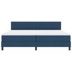 vidaXL Lit à ressorts avec matelas avec LED Bleu 200 x 200 cm tissu