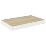 vidaXL Étagères flottantes 4 Pièces Chêne et blanc 40x23x3 8 cm MDF