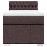 vidaXL Sommier à lattes de lit avec matelas Marron foncé 90x200 cm