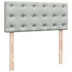 vidaXL Cadre de lit ottoman et matelas gris clair 120x200 cm velours