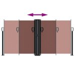 vidaXL Auvent latéral rétractable marron 120x1200 cm