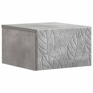 vidaXL Cabinet de chevet mural Gris béton 49 x 34 5 x 20 cm