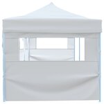 vidaXL Tente de réception escamotable pliable avec 5 parois 3x9m Blanc