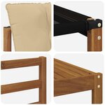 vidaXL Ensemble de canapés d'extérieur 5 pc Naturel et Beige