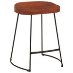 vidaXL Tabourets de bar Gavin lot de 2 45x38x53cm bois massif manguier