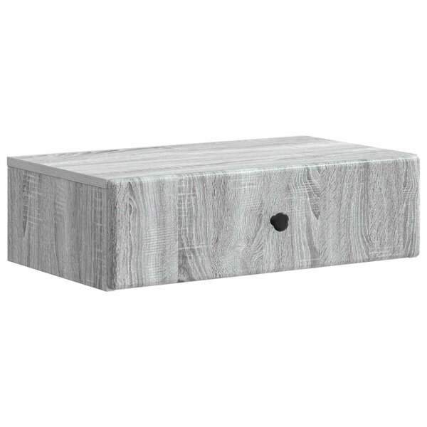 vidaXL Table d'appoint murale Sonoma gris 59 x 34 5 x 17 cm