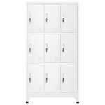 vidaXL Armoire à casier avec 9 compartiments Acier 90x45x180 cm Gris