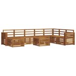 vidaXL Ensemble de canapés d'extérieur 9 Pièces Naturel