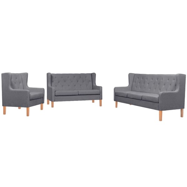 Ensemble de canapés 3 Pièces tissu gris