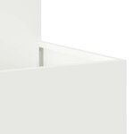 vidaXL Cache-pot de jardin Blanc 80 x 80 x 48 cm Acier
