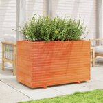 vidaXL Jardinière cire marron 110x60x72 cm bois de pin massif