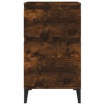 vidaXL Tables de chevet 2 Pièces chêne fumé 40x35x70 cm