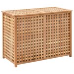 vidaXL Coffre à linge 87 5x46x67 cm Bois de noyer massif