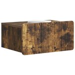 vidaXL Cabinet de chevet mural Chêne fumé 49 x 34 5 x 24 cm