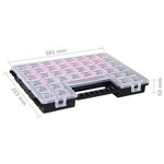 Vidaxl boîtes d'assortiment 5 pcs 385x283x50 mm plastique