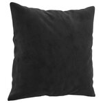 vidaXL Canapé 2 places avec oreillers décoratifs noir 120 cm velours
