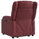 vidaXL Fauteuil inclinable de massage électrique rouge bordeaux