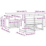 vidaXL Ensemble de canapés d'extérieur 6 pc Naturel et Anthracite
