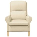 vidaXL fauteuil Crème 76 x 94 x 102 cm tissu