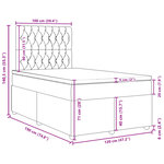 vidaXL Sommier à lattes de lit et matelas gris clair 120x190 cm tissu