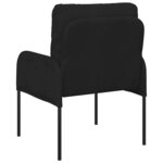 vidaXL Canapés avec coussin 55cm Noir Contreplaqué