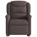 vidaXL Fauteuil inclinable marron foncé tissu