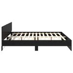 vidaXL Cadre de lit Chêne noir 200 x 200 cm Bois d'ingénierie