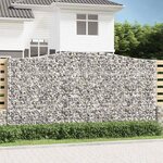 vidaXL Paniers à gabions arqués 3 Pièces 400x50x200/220 cm Fer galvanisé