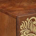 vidaXL Table de chevet Marron miel Bois massif 50 x 33 x 60 cm Durable