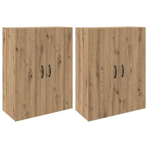vidaXL Armoire Murale 2 Pièces Chêne artisanal 69 5 x 34 x 90 cm