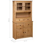 vidaXL Buffet haut 93x40 5x180 cm Pin Gamme Panama