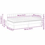 vidaXL Cadre de lit d'angle avec matelas 2 pc Gris foncé 90 x 190 cm