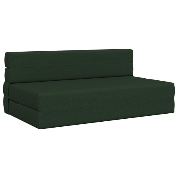 vidaXL Canapé-lit pliable Vert foncé 152 x 86 5 x 60 cm Tissu