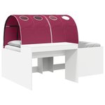 vidaXL Lit haut pour enfants avec bureau Blanc et rouge