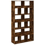 vidaXL Bibliothèque chêne fumé 100x33x187 5 cm bois d'ingénierie