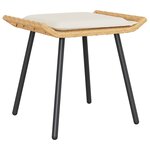 vidaXL Tabouret de Jardin 2 Pièces Marron 50 x 40 x 45cm Polyester
