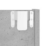 vidaXL Armoire à chaussures murale Gris béton 80x18x60 cm Aggloméré