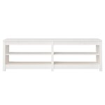 vidaXL Banc à chaussures Blanc 160x36 5x50 cm Bois de pin massif