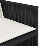 vidaXL Ensemble à manger de jardin 13 Pièces coussins noir résine tressée
