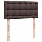 vidaXL Lit ottoman avec matelas et LED marron foncé 90x200 cm tissu