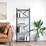 vidaXL Étagère Sonoma gris 60 x 30 x 155 cm Bois d'ingénierie