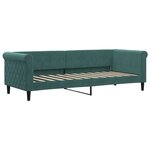 vidaXL Lit de jour avec gigogne et tiroirs vert foncé 80x200cm velours
