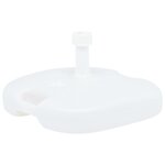 vidaXL Socle de parasol rempli de sable/d'eau 16 L Blanc Plastique