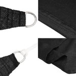 vidaXL Voile d'ombrage 160 g/m² Noir 3 5x5 m PEHD