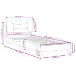 vidaXL Cadre de lit sans matelas noir et blanc 80x200 cm similicuir