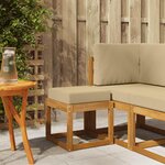 vidaXL Banc de Jardin Bois d'Acacia Massif Naturel