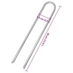 vidaXL Piquets de tente 6 Pièces en forme de U 30 cm Ø7mm acier galvanisé