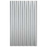 vidaXL Panneaux de toit 12 Pièces Acier enduit de poudre Argenté 60x36 cm