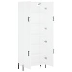 vidaXL Buffet haut Blanc 69 5x34x180 cm Bois d'ingénierie