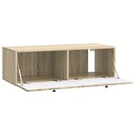 vidaXL Meuble TV mural Chêne Sonoma 98 x 41 x 30 cm Bois d'ingénierie